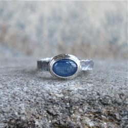 niebieski kamień,niebieskie oczko,kyanit - Pierścionki - Biżuteria