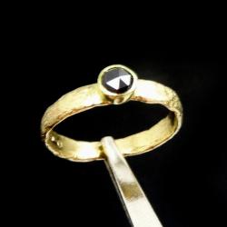 złoty,diament,czerń,złoto,blask,zaręczyny,klejnot - Pierścionki - Biżuteria