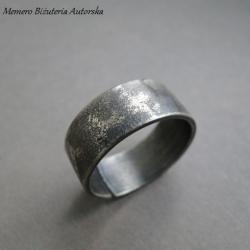 srebro,surowa,obrączka - Pierścionki - Biżuteria