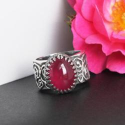 rubinowy,pierścionekzrubinem,kobiecy - Pierścionki - Biżuteria