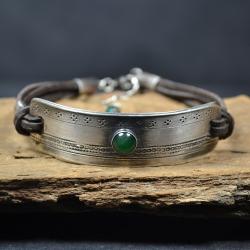 srebrna bransoleta,branosleta z kamieniem - Bransoletki - Biżuteria
