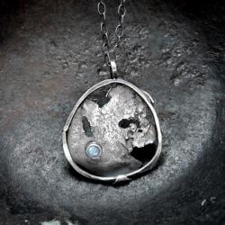 Naszyjnik - srebro i kamień księżycowy - Naszyjniki - Biżuteria