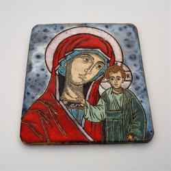 Beata Kmieć,ikona,ceramika,obraz,Kazańska - Ceramika i szkło - Wyposażenie wnętrz