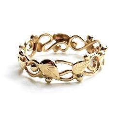 koronkowa złota obrączka,złoty pierścionek - Pierścionki - Biżuteria