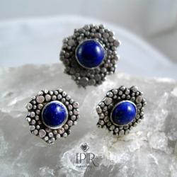 komplet biżuterii srebrnej z lapis lazuli - Komplety - Biżuteria