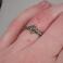 Pierścionki srebrno-złoty pierścionek różaniec z diamentem