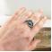 Pierścionki srebrny pierścionek z kwarcem turmalinowym