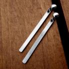 Kolczyki długie,minimalistyczne,nowoczesne,proste,srebrne