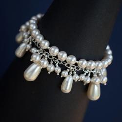 ślubna bransoleta z perłami Swarovskiego - Bransoletki - Biżuteria
