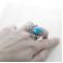 Pierścionki niebieska chryzokola,duży pierścionek,topaz