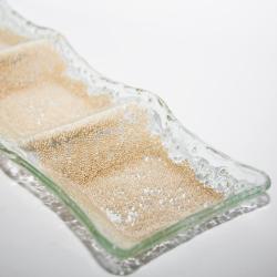 szklana salaterka szkło stapiane design prezent - Ceramika i szkło - Wyposażenie wnętrz