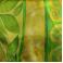 Szale, apaszki zielony jedwabny szal ręcznie malowany