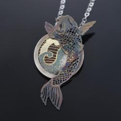 wisior ryba,srebrny wisior,ażurowy wisior - Wisiory - Biżuteria