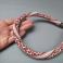 Naszyjniki sznur szydełkowo-koralikowy,z wzorem,kolorowy