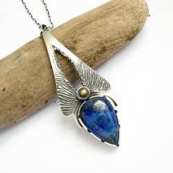 lapis lazuli,biżuteria artystyczna,srebro,fiann - Wisiory - Biżuteria