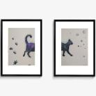 Obrazy koty,abstrakcja,akwarela