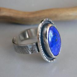 regulowany,surowy,lapis lazuli - Pierścionki - Biżuteria