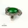 Pierścionki pierścionek srebrny,z agatem,zielonym kamieniem