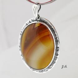 srebro,agat - Wisiory - Biżuteria