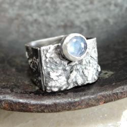 pierścionek,z kamieniem księżycowym - Pierścionki - Biżuteria