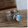 Pierścionki srebrny pierścionek z kamieniem księżycowym
