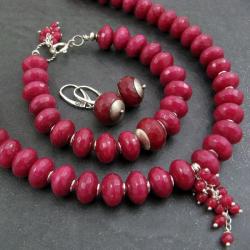 rubinowy,z grobkiem - Komplety - Biżuteria