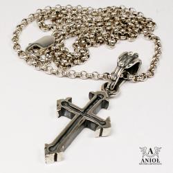 krzyż,wisior,srebrny krzyż,naszyjnik - Naszyjniki - Biżuteria
