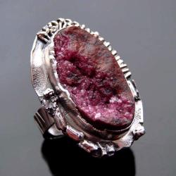 srebro,rubin,pierścień - Pierścionki - Biżuteria