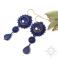 Kolczyki lapis lazuli,efektowne,kobaltowe,długie,szafirowe