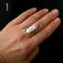 Pierścionki pierścionek srebrny,perła biwa,metaloplastyka