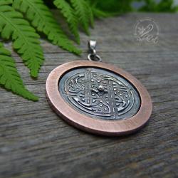 celtycki,srebrny,miedziany,talizman - Wisiory - Biżuteria
