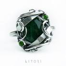 Pierścionki pierścionek,zielony,awenturyn,litori