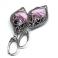 Kolczyki eleganckie kolczyki z fioletowym kryształem