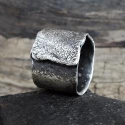 Masywny srebrny męski pierścień - Dla mężczyzn - Biżuteria