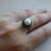 Pierścionki pierścionek,perła,retro,biała,srebro