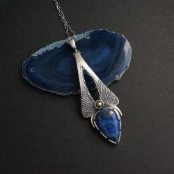 lapis lazuli,biżuteria artystyczna,srebro,fiann - Wisiory - Biżuteria