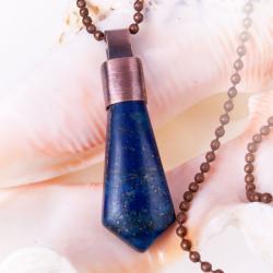 lapis lazuli,miedziany,wisiorek - Wisiory - Biżuteria