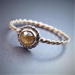 złoty pierścionek z diamentem,zaręczynowy - Pierścionki - Biżuteria