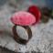 Pierścionki pierścionek miedź miękki energetyczny pudrowy róż