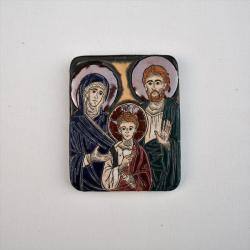 Beata Kmieć,ikona,św. Rodzina,ceramika,obraz - Ceramika i szkło - Wyposażenie wnętrz