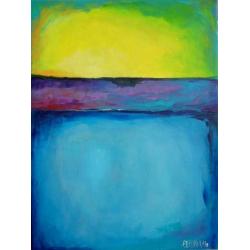 abstrakcja,żółty,niebieski,fiolet - Obrazy - Wyposażenie wnętrz