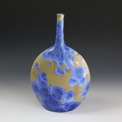 kamionka,wazon,porcelana,kryształy,niebieski - Ceramika i szkło - Wyposażenie wnętrz