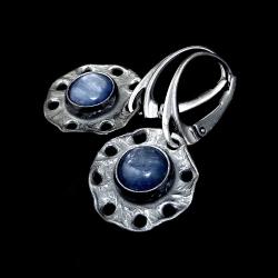 kyanit,blask,srebrny,delikatne,niebieskie,srebro - Kolczyki - Biżuteria