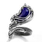 Pierścionki lapis lazuli,niebieski pierścionek,wire-wrapping