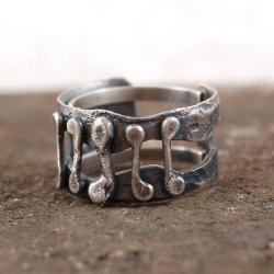 srebrny pierścionek unisex - Pierścionki - Biżuteria