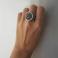 Pierścionki pierścionek,srebrny,z ametystem,fioletowy