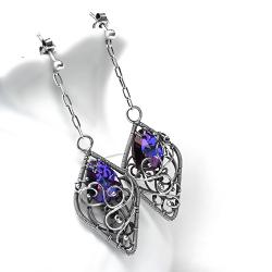 eleganckie kolczyki z kryształami Swarovski - Kolczyki - Biżuteria