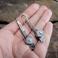 Kolczyki srebrne kolczyki z surowymi akwamarynami