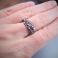 Pierścionki srebrny pierścionek z kamieniami,koronkowy