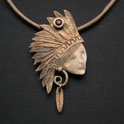 indianka,fiann,amulet,biżuteria artystyczna, - Wisiory - Biżuteria